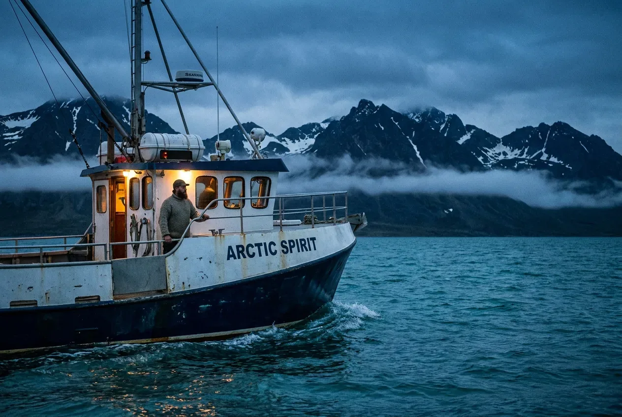 Båt m/skipper på fjorden