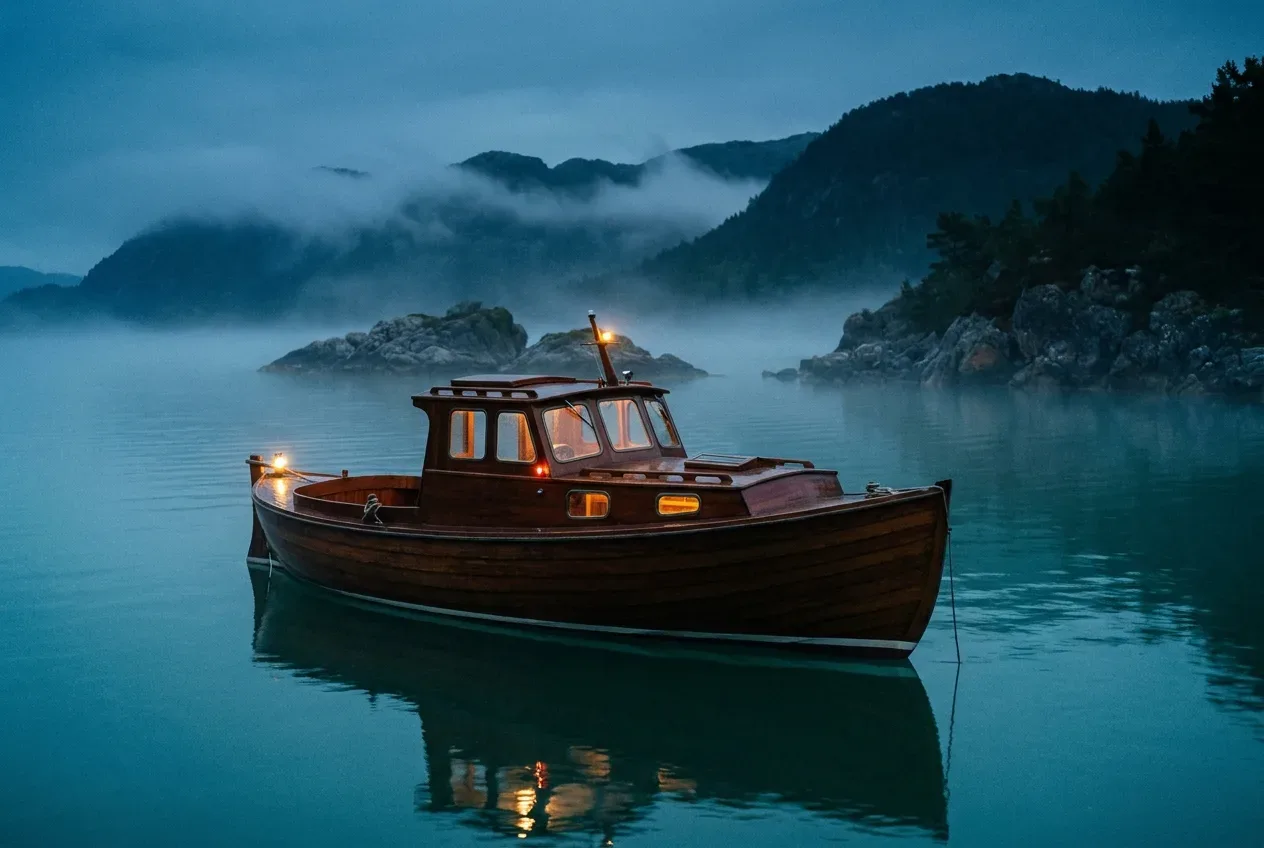 Snekke på fjorden